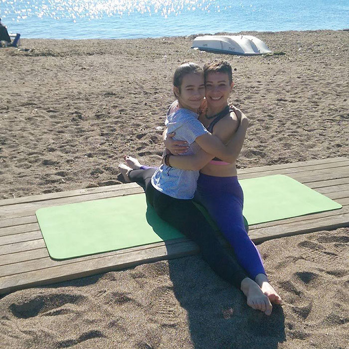antalya beach yoga riva beach ocak 2017